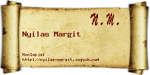 Nyilas Margit névjegykártya
